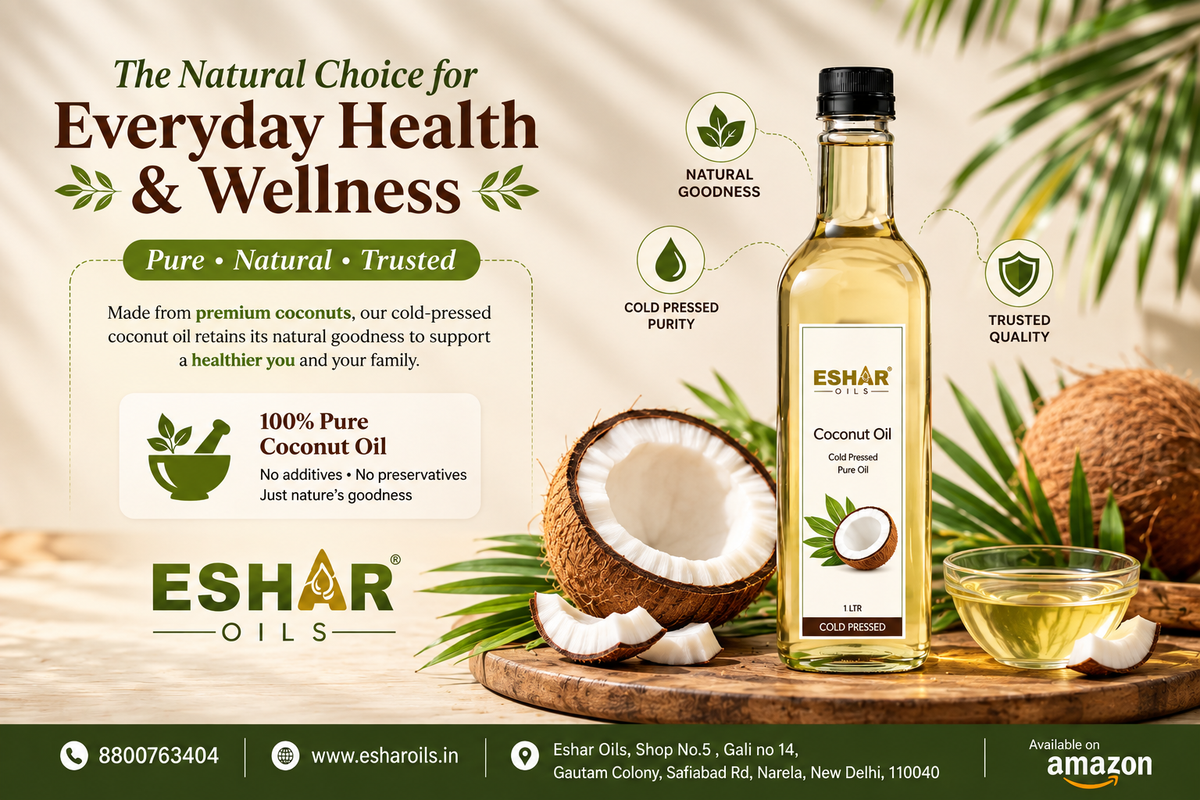 Cold-pressed coconut oil 